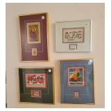 U.S. stamp framed needlepoint