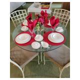 Iron & glass dinette