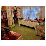 Linens, purses, ladies clothes