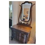 Hand made oak dresser w/mirror