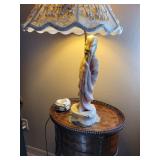 Carved alabaster lamp