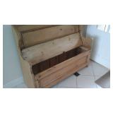 Storage bench open