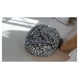 Zebra floor pillow