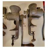 Antique meat grinders