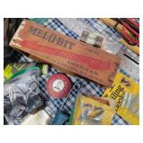 Old cheese box, etc,