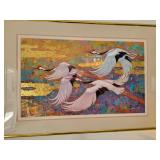 Cranes in Flight serigraph