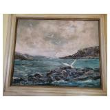 Oil on canvas seascape