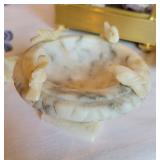 Mini alabaster birdbath