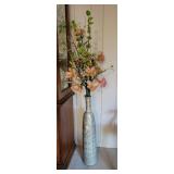 Floor vase w/silk flowers
