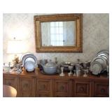 Mirror, Buffet, Pewter