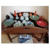 Coffee Table, Vases & Bowls