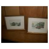 Old framed prints2 of 4 pc