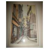 Old framed print