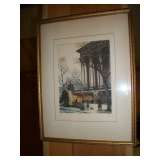 Old framed print
