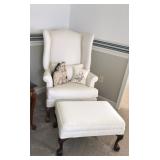 Wing Back Chair & Ottoman