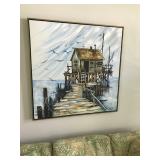 Shed on Pier Painting