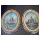 2 Oval Prints by the Stieff Co.