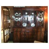 Flamed Mahogany China Cabinet