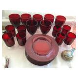 Ruby Red Glassware