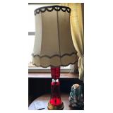 Ruby Red Lamp  1 of 2