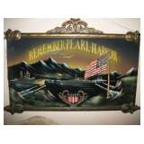 Painting on velvet-Pearl Harbor
