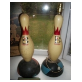 Brunswick bowling pin lamps