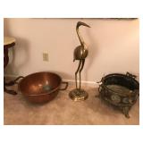 Copper Pot, Crane, Bridal Pot
