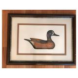 “Blue Wing Teal Drake Decoy, Beaufort S.C.1950” Duck Print,