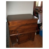Dry sink, top opens