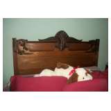 Ornate wooden headboard