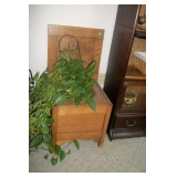 Wooden potty w/ plant
