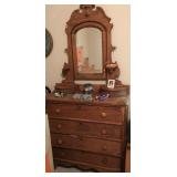 Antique Dresser & Mirror