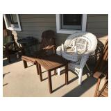 Wicker Chair & Ottoman