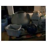 Blue Pottery & Delphite Shakers