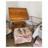 Drafting Table, Ottoman, side Table