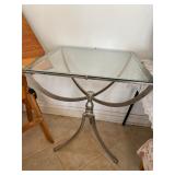 Glass Top Side Table  24" x 24"