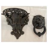 Cast Iron Face & Lion Knocker