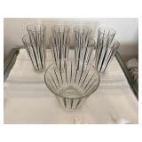 Vintage Ice Bucket & Glasses