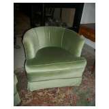Green Velvet Chair 1 of 2