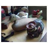 Carved Duck-Piggy Bank