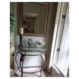 Half Round Glass Top Table