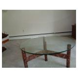 Round Glass Top Coffee Table