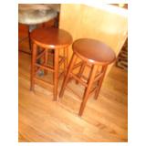 2 Wooden Bar Stools