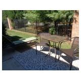 Metal Patio Table & 2 Chairs