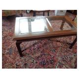 Glass Top Coffee Table & Rug