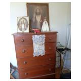 Chest of Drawers & Religious Items
