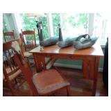 Oak Desk, Oak Chair