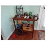 Oak Tea Cart & Wine Racks