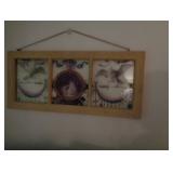 PAINTED GLASS WALL HANGING