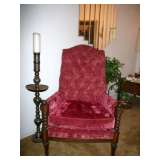Red velvet chair